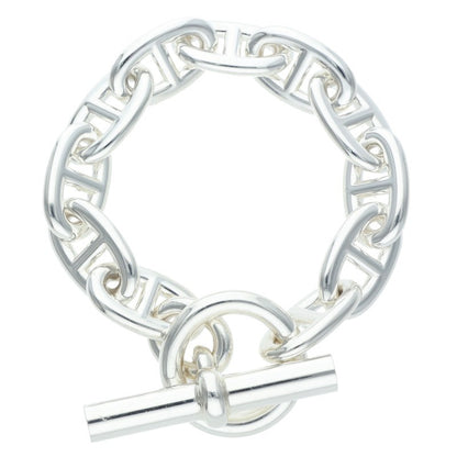 HERMES Chaine d'Ancre TGM Silver Bracelet Size 11LINK