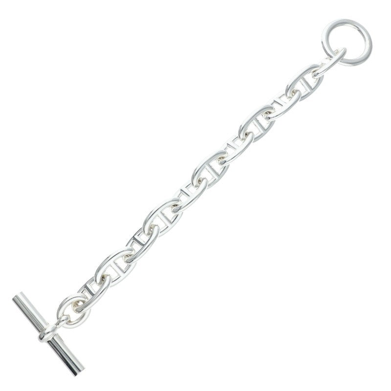HERMES Chaine d'Ancre TGM Silver Bracelet Size 11LINK