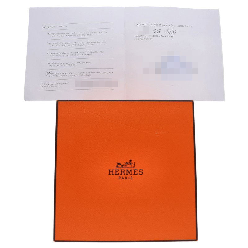 HERMES Chaine d'Ancre TGM Silver Bracelet Size 11LINK