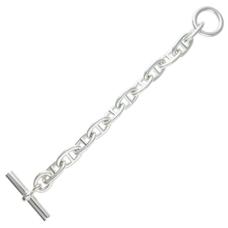HERMES Chaine d'Ancre TGM Silver Bracelet Size 11LINK