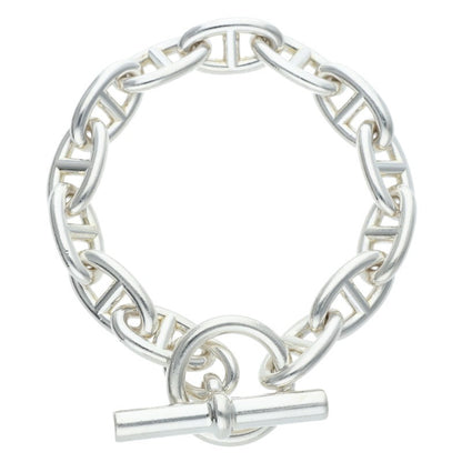 HERMES Chaine d'Ancre GM Silver Bracelet Size 13LINK