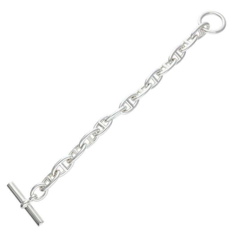 HERMES Chaine d'Ancre GM Silver Bracelet Size 13LINK