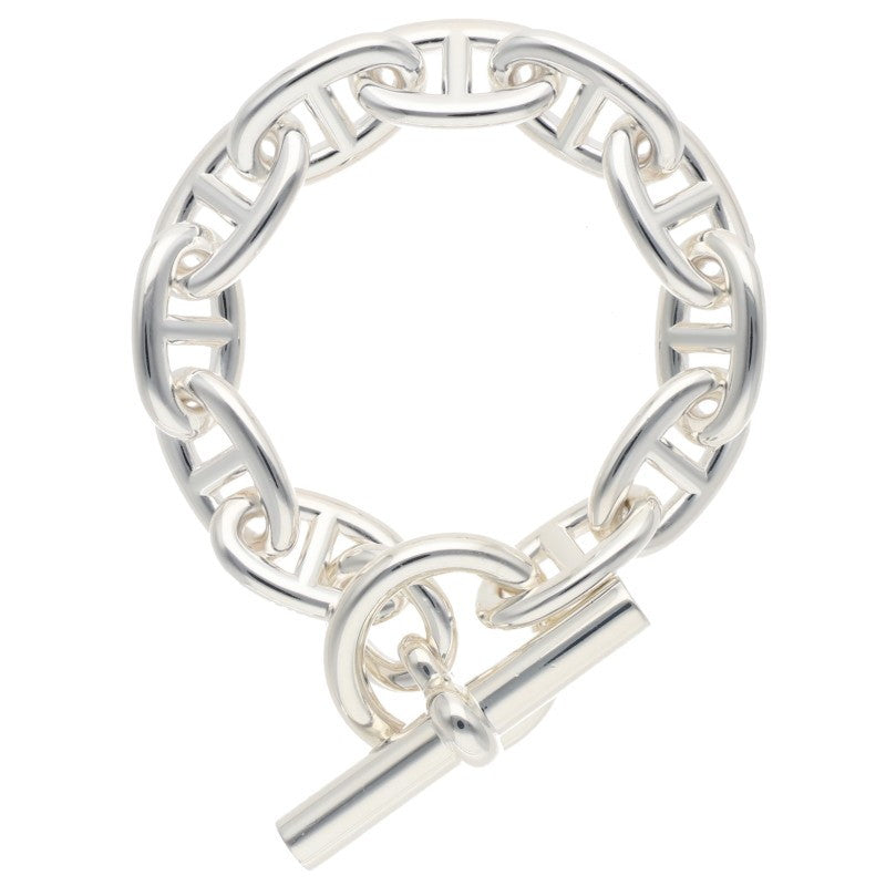 HERMES Chaine d'Ancre TGM Silver Bracelet Size 11LINK