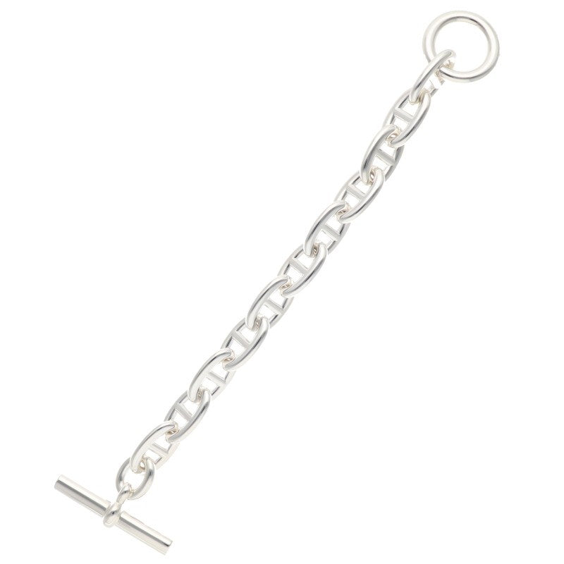 HERMES Chaine d'Ancre TGM Silver Bracelet Size 11LINK