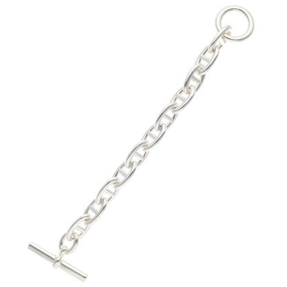 HERMES Chaine d'Ancre TGM Silver Bracelet Size 11LINK