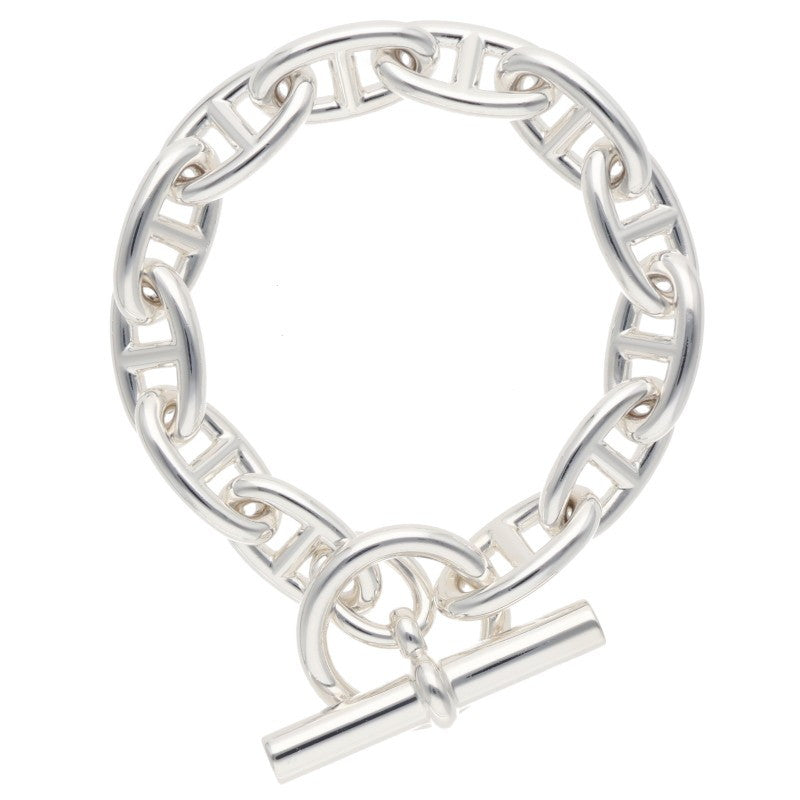 HERMES Chaine d'Ancre GM Silver Bracelet Size 12LINK