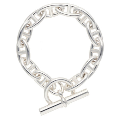 HERMES Chaine d'Ancre GM Silver Bracelet Size 12LINK