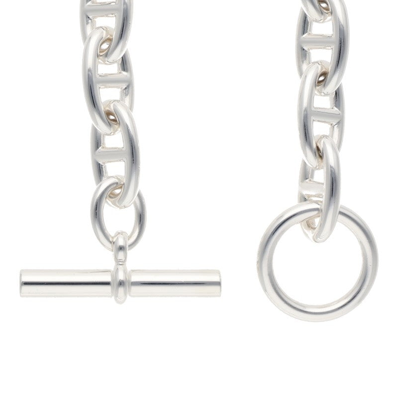 HERMES Chaine d'Ancre GM Silver Bracelet Size 12LINK