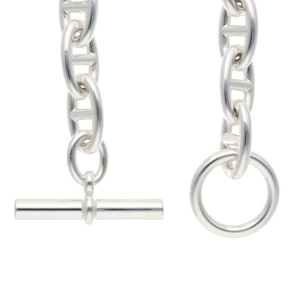 HERMES Chaine d'Ancre GM Silver Bracelet Size 12LINK