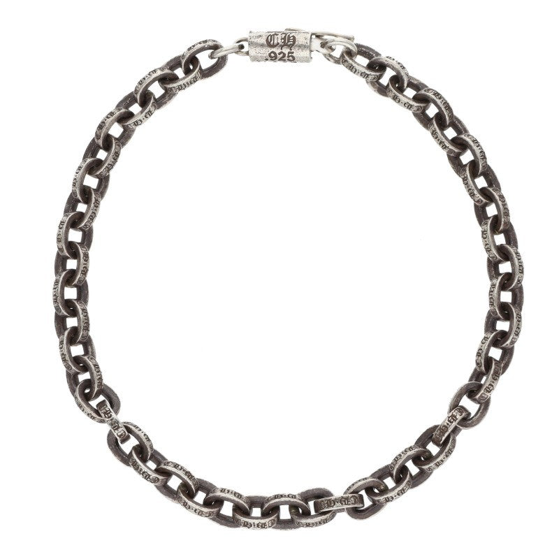 Chrome Hearts Paper Chain Silver Bracelet Size 7INCH