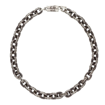 Chrome Hearts Paper Chain Silver Bracelet Size 7INCH