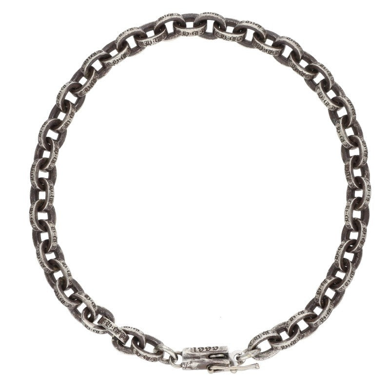 Chrome Hearts Paper Chain Silver Bracelet Size 7INCH