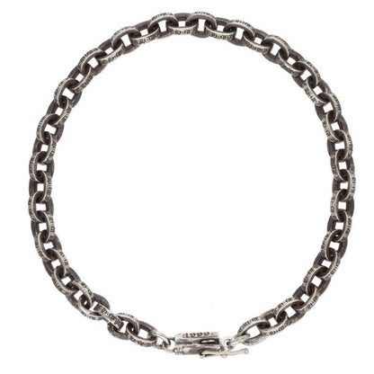 Chrome Hearts Paper Chain Silver Bracelet Size 7INCH