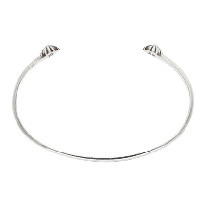 Chrome Hearts Flat CH Silver Bangle Bracelet Size ONE SIZE