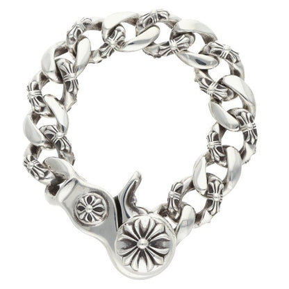 Chrome Hearts FNCY CHN LNK Silver Bracelet Size 13LINK