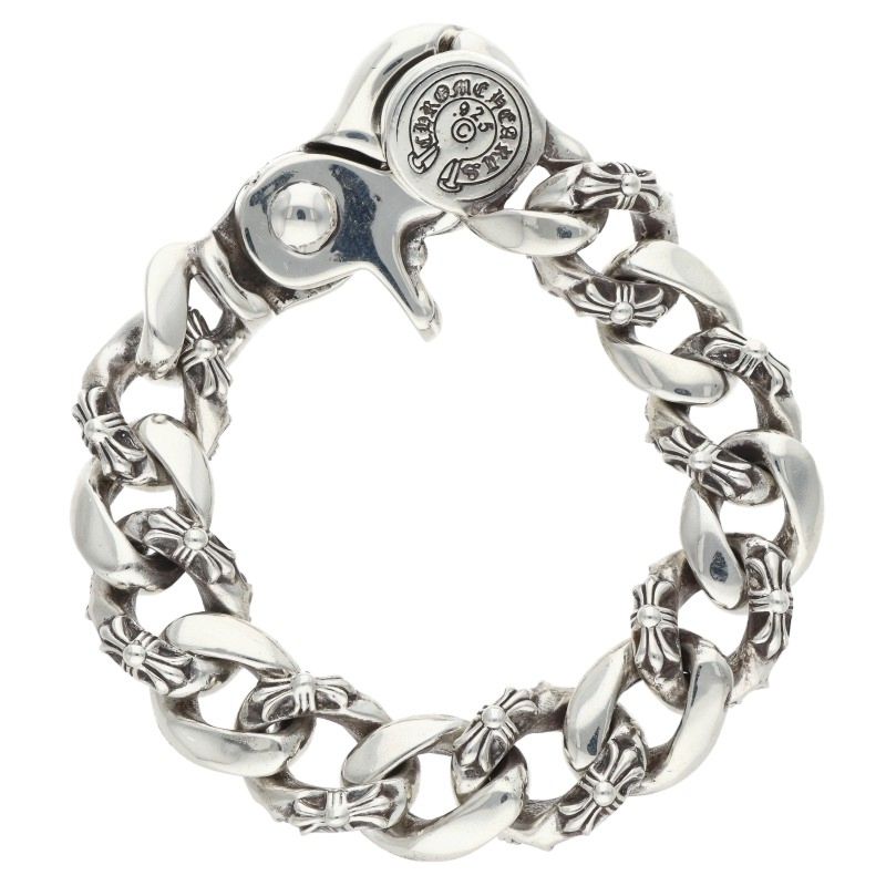 Chrome Hearts FNCY CHN LNK Silver Bracelet Size 13LINK