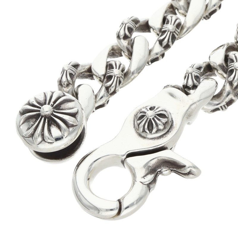 Chrome Hearts FNCY CHN LNK Silver Bracelet Size 13LINK