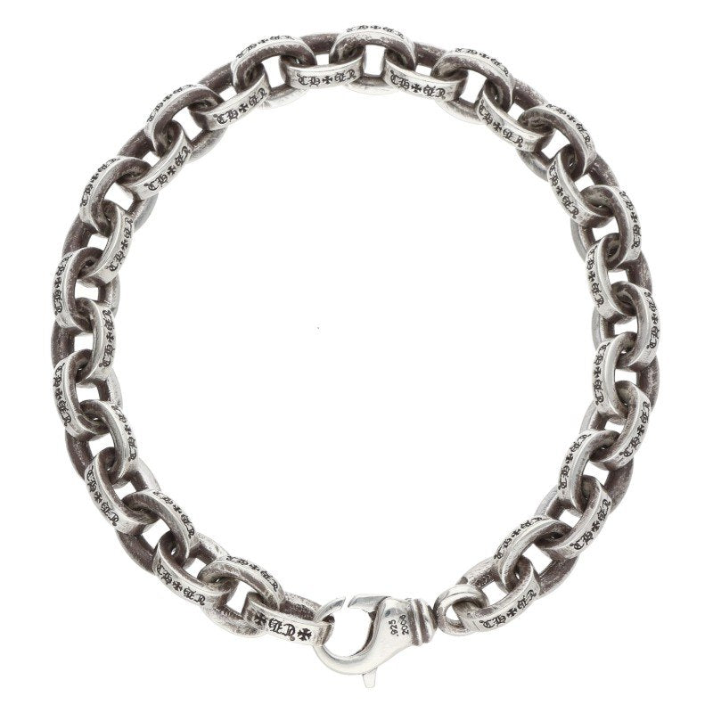 Chrome Hearts Large Paper Chain Silver Bracelet Size 8INCH