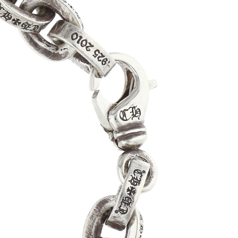 Chrome Hearts Large Paper Chain Silver Bracelet Size 8INCH