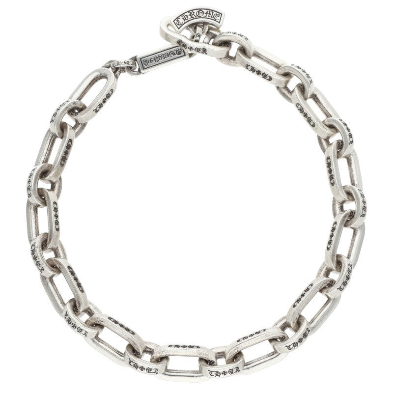 Chrome Hearts Silver PAPER E CHAIN Bracelet Size 10INCH