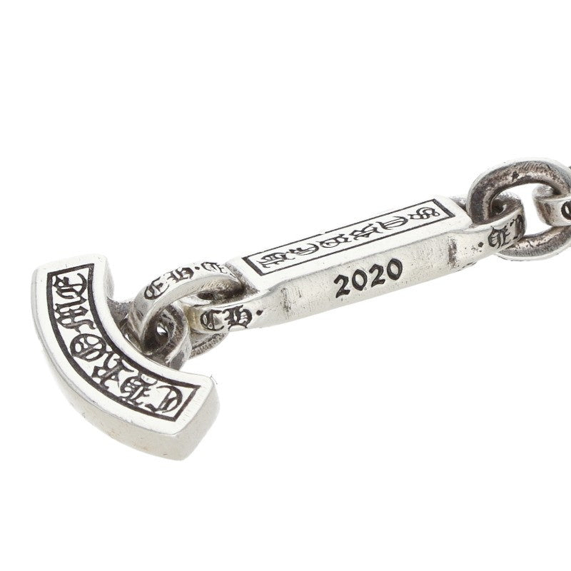 Chrome Hearts Silver PAPER E CHAIN Bracelet Size 10INCH