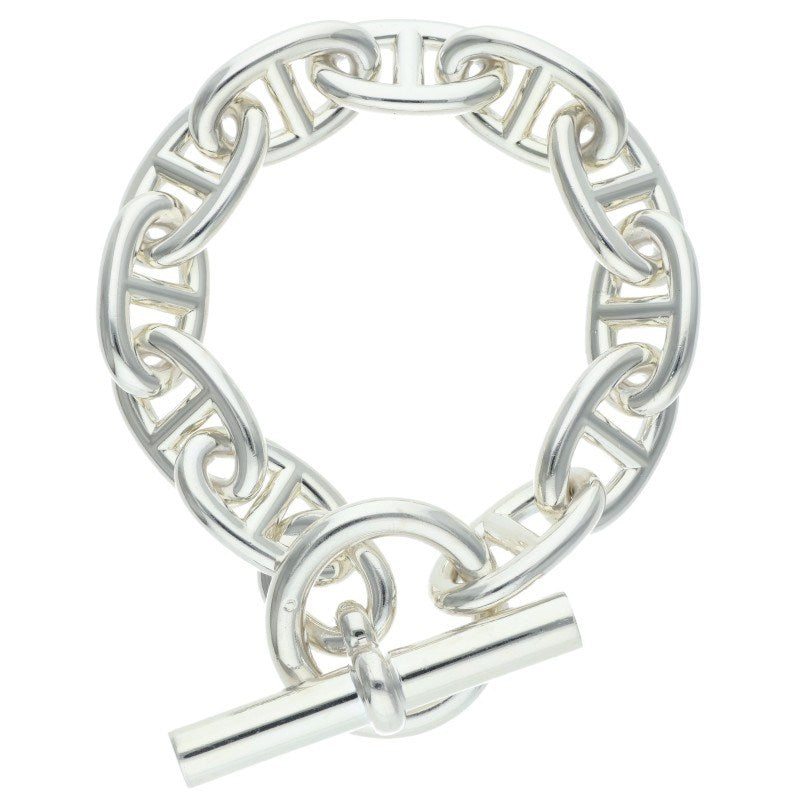 HERMES Silver Chaine d'Ancre TGM Bracelet Size 11LINK