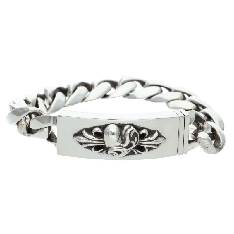 Chrome Hearts ID Floral Heart Link Bracelet Size 13LINK