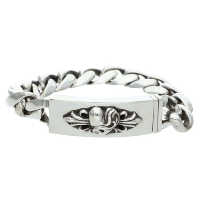 Chrome Hearts ID Floral Heart Link Bracelet Size 13LINK