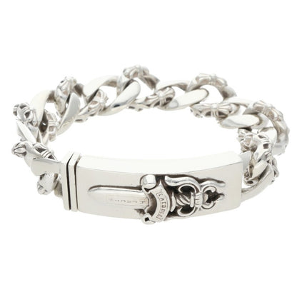 Chrome Hearts ID Dagger Fancy Silver Bracelet Size 13LINK