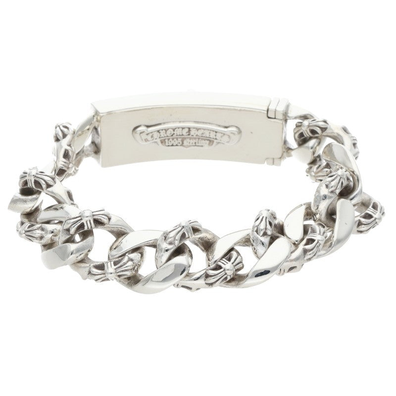 Chrome Hearts ID Dagger Fancy Silver Bracelet Size 13LINK