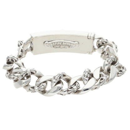 Chrome Hearts ID Dagger Fancy Silver Bracelet Size 13LINK
