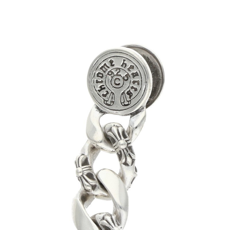 Chrome Hearts Fancy Link Clip Silver Bracelet Size 15LINK