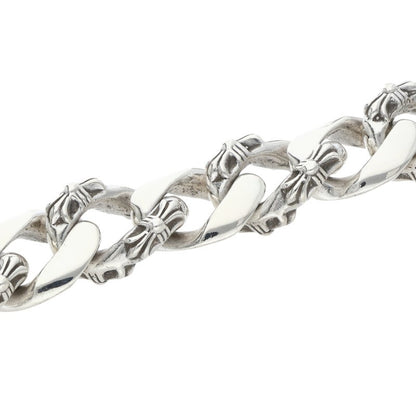 Chrome Hearts Fancy Link Clip Silver Bracelet Size 15LINK