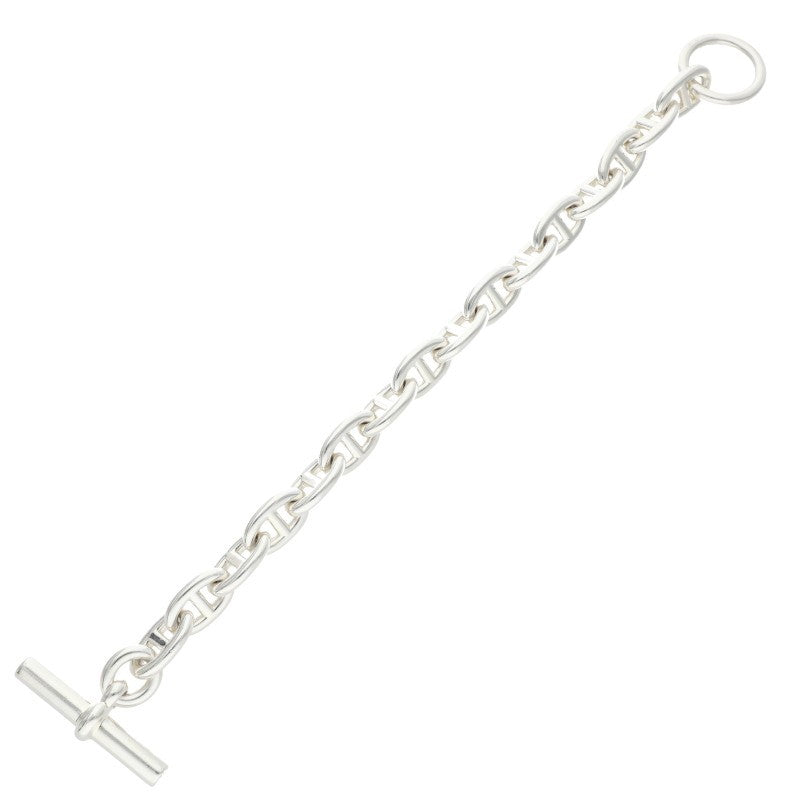 HERMES Chaine d'Ancre MM Silver Bracelet Size 16LINK