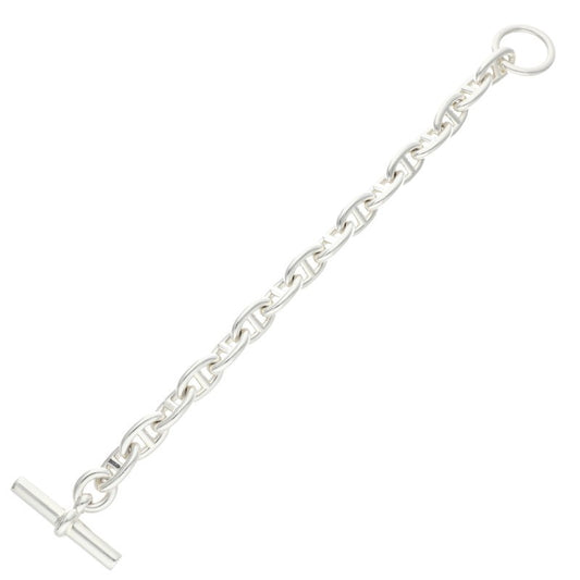 HERMES Chaine d'Ancre MM Silver Bracelet Size 16LINK
