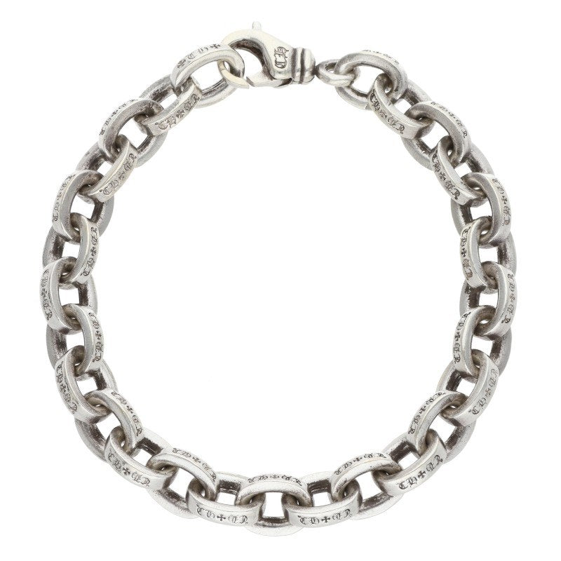 Chrome Hearts Silver LARGE PAPER CHN Bracelet Size 7INCH