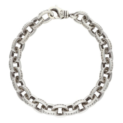 Chrome Hearts Silver LARGE PAPER CHN Bracelet Size 7INCH