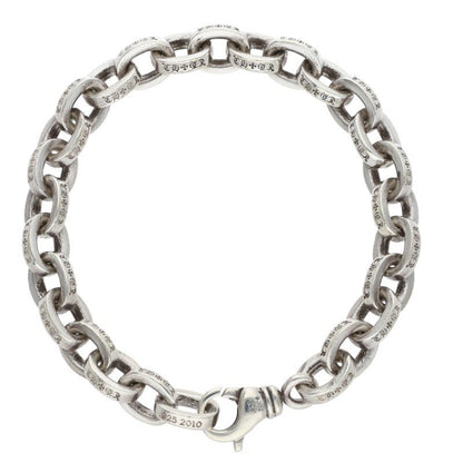 Chrome Hearts Silver LARGE PAPER CHN Bracelet Size 7INCH