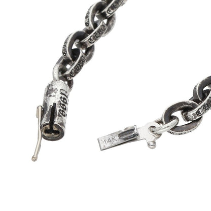Chrome Hearts Silver PAPER CHAIN Bracelet Size 7INCH