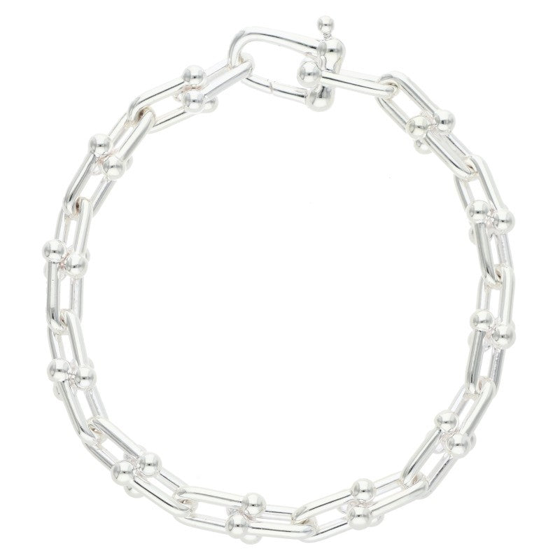 TIFFANY&Co. Hardware Small Link Silver Bracelet Size S