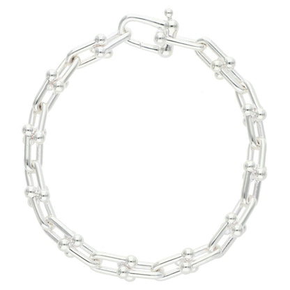 TIFFANY&Co. Hardware Small Link Silver Bracelet Size S