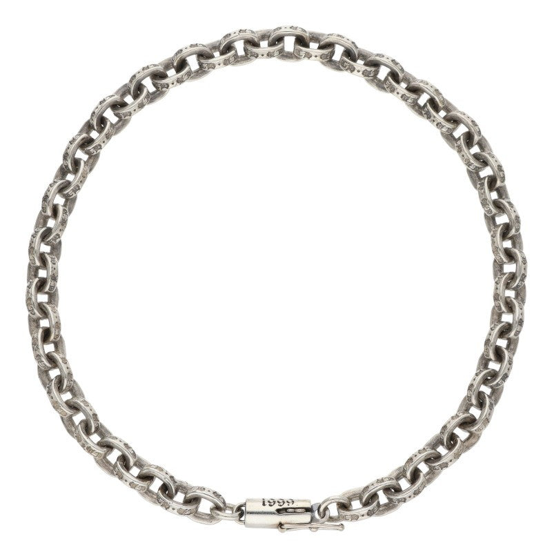 Chrome Hearts Paper Chain Silver Bracelet Size 8INCH