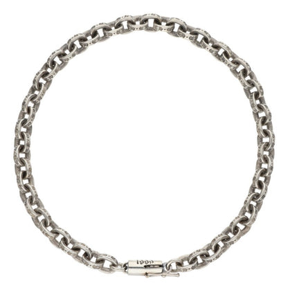 Chrome Hearts Paper Chain Silver Bracelet Size 8INCH