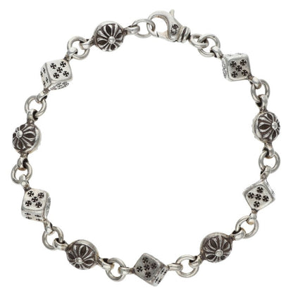 Chrome Hearts DICE NO1 CRSBL Silver Bracelet Size 10LINK