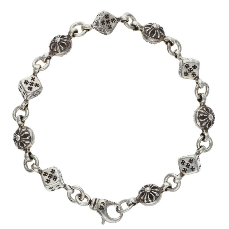 Chrome Hearts DICE NO1 CRSBL Silver Bracelet Size 10LINK
