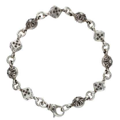 Chrome Hearts DICE NO1 CRSBL Silver Bracelet Size 10LINK