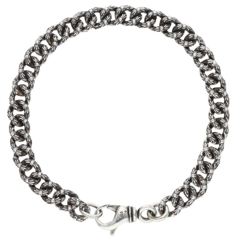 Chrome Hearts XTRA FNCY MINI Silver Bracelet Size 8INCH