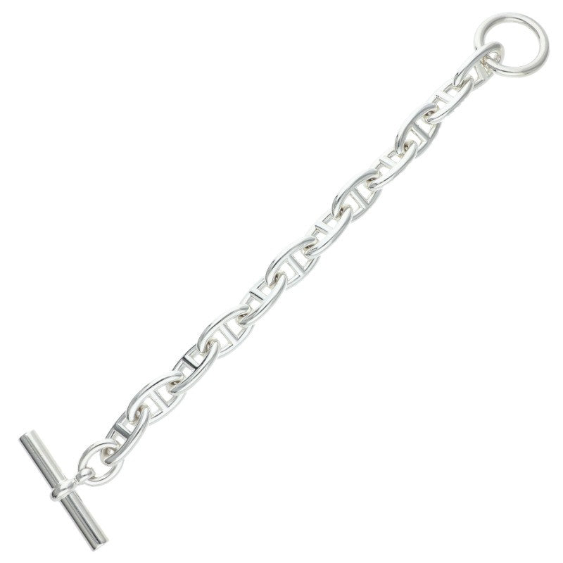 HERMES Chaine d'Ancre GM Silver Bracelet Size 12LINK