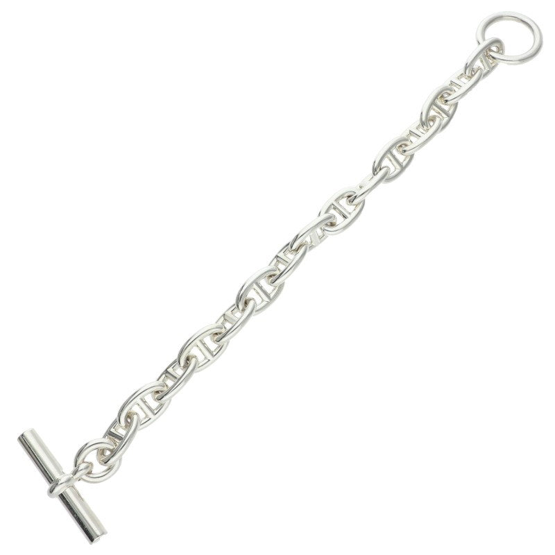 HERMES Chaine d'Ancre MM Silver Bracelet Size 15LINK