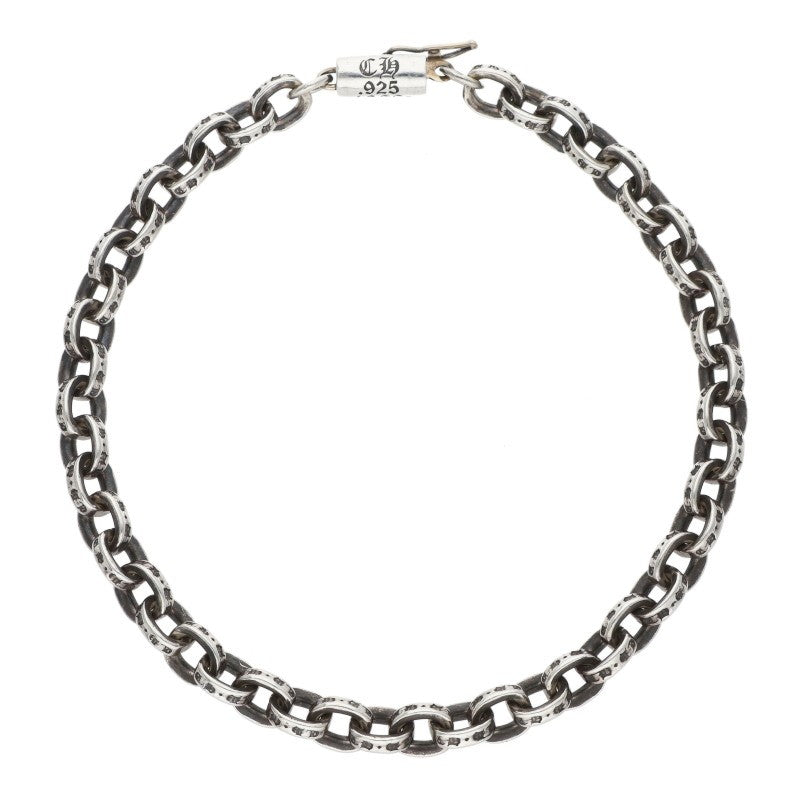 Chrome Hearts Paper Chain Silver Bracelet Size 7INCH